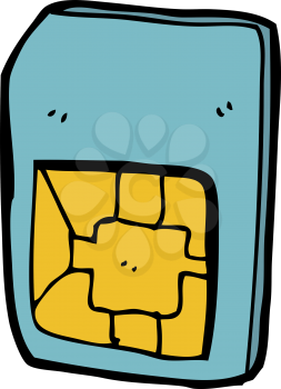 Royalty Free Clipart Image of a SIM Card
