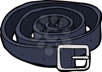 Royalty Free Clipart Image of a Leather Belt