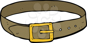 Royalty Free Clipart Image of a Leather Belt