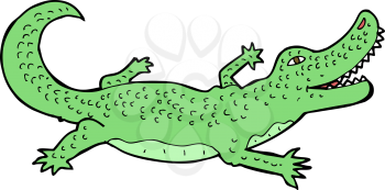 Royalty Free Clipart Image of a crocodile