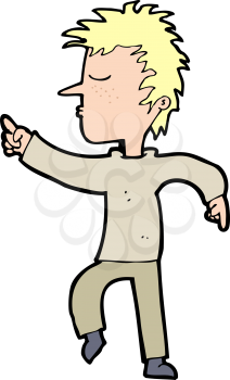 Royalty Free Clipart Image of a Pointing Man