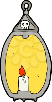 Royalty Free Clipart Image of a Spooky Lantern