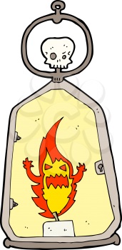 Royalty Free Clipart Image of a Spooky Lantern