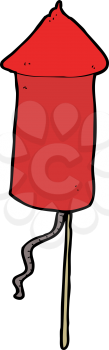 Royalty Free Clipart Image of a Firework Rocket