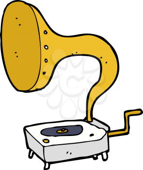 Royalty Free Clipart Image of a Gramaphone