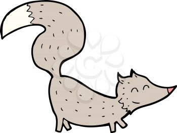 Royalty Free Clipart Image of a Little Wolf