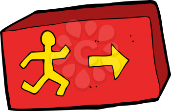 Royalty Free Clipart Image of an Exit Sign