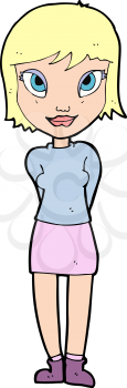 Royalty Free Clipart Image of a Pretty Girl