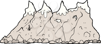Royalty Free Clipart Image of a Mountain Range