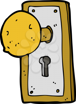 Royalty Free Clipart Image of a Door Knob