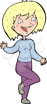 Royalty Free Clipart Image of a Laughing Woman