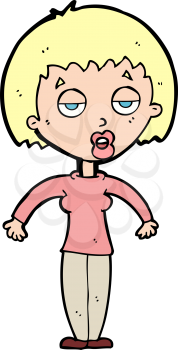 Royalty Free Clipart Image of a Blonde Female