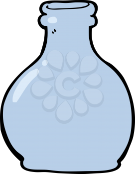 Royalty Free Clipart Image of a Glass Vase 