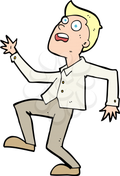 Royalty Free Clipart Image of a Man Panicking
