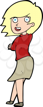 Royalty Free Clipart Image of a Happy Female