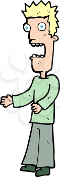 Royalty Free Clipart Image of a Man Freaking Out