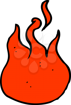 Royalty Free Clipart Image of a Flame Symbol