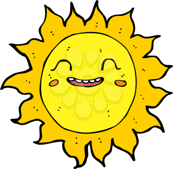 Royalty Free Clipart Image of a Happy Sun