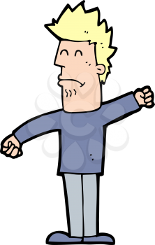 Royalty Free Clipart Image of a Stretching Man