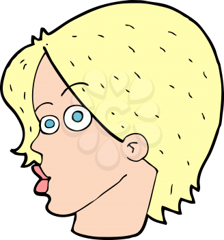 Royalty Free Clipart Image of a Female Face
