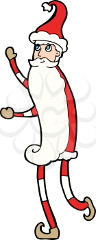 Royalty Free Clipart Image of a Skinny Santa
