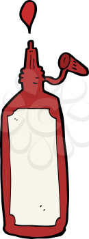 Royalty Free Clipart Image of a Ketchup Bottle