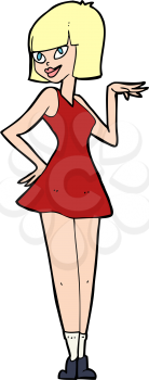 Royalty Free Clipart Image of a Pretty Woman