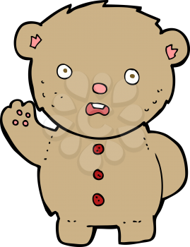 Royalty Free Clipart Image of an Unhappy Teddy Bear