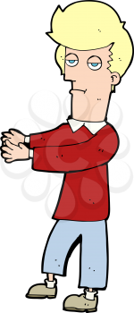 Royalty Free Clipart Image of a Man Gesturing