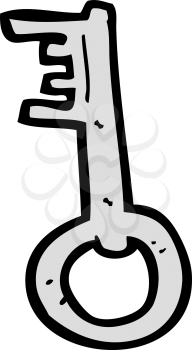 Royalty Free Clipart Image of an Old Key