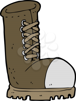 Royalty Free Clipart Image of a Work Boot