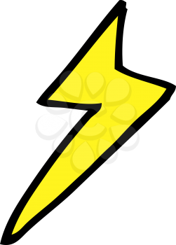 Royalty Free Clipart Image of a Lightening Bolt Symbol