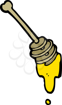 Royalty Free Clipart Image of a Honey Stick
