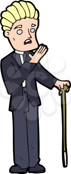 Royalty Free Clipart Image of a Shocked Gentleman