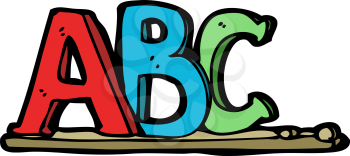 Royalty Free Clipart Image of ABC Letters