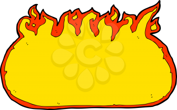 Royalty Free Clipart Image of a Fire Border