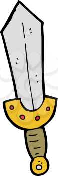 Royalty Free Clipart Image of a Viking Sword