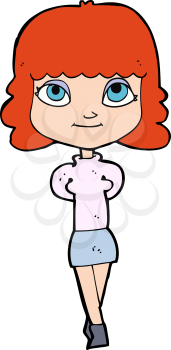 Royalty Free Clipart Image of a Red Haired Girl