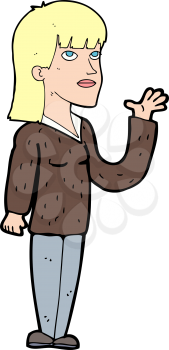 Royalty Free Clipart Image of a Woman Gesturing