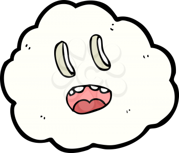 Royalty Free Clipart Image of a Spooky Cloud
