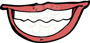 Royalty Free Clipart Image of a Grinning Mouth