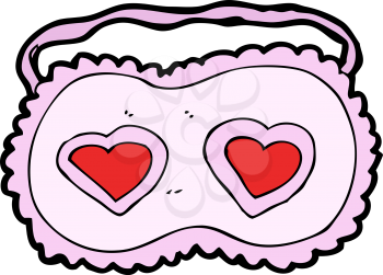 Royalty Free Clipart Image of a Sleeping Mask