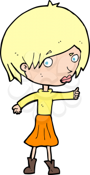 Royalty Free Clipart Image of a Girl 
