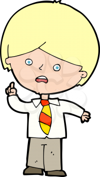 Royalty Free Clipart Image of a School Boy