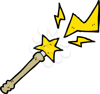 Royalty Free Clipart Image of a Magic Wand