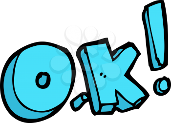 Royalty Free Clipart Image of an OK Symbol