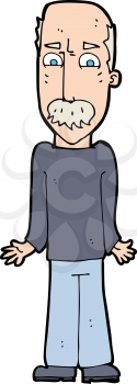 Royalty Free Clipart Image of a Man Shrugging 