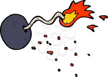 Royalty Free Clipart Image of a Round Bomb