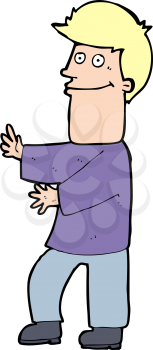 Royalty Free Clipart Image of a Man Gesturing