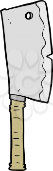 Royalty Free Clipart Image of a Meat Cleaver
